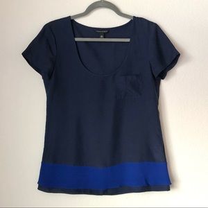 CLOSEOUT \Banana Republic\• Two-Tone Scoop Neck Blouse
